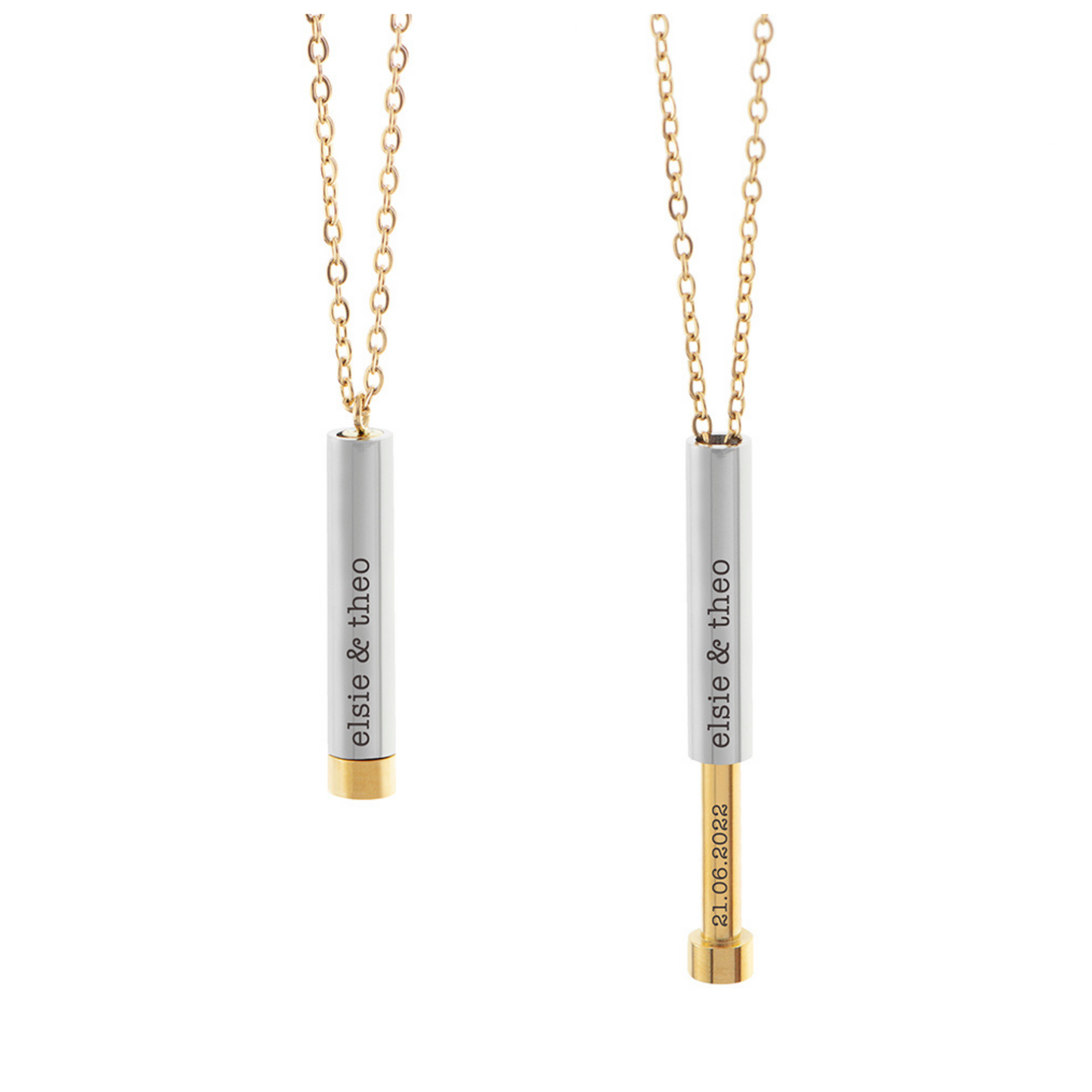 Personalised Hidden Message Capsule Necklace