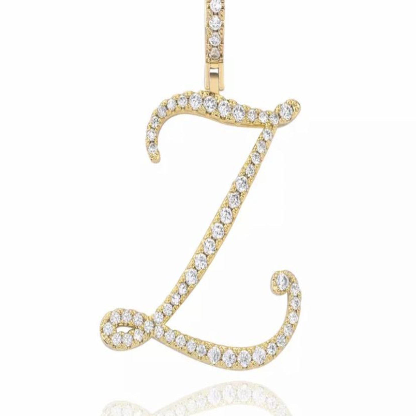 gold initial pendant letter Z