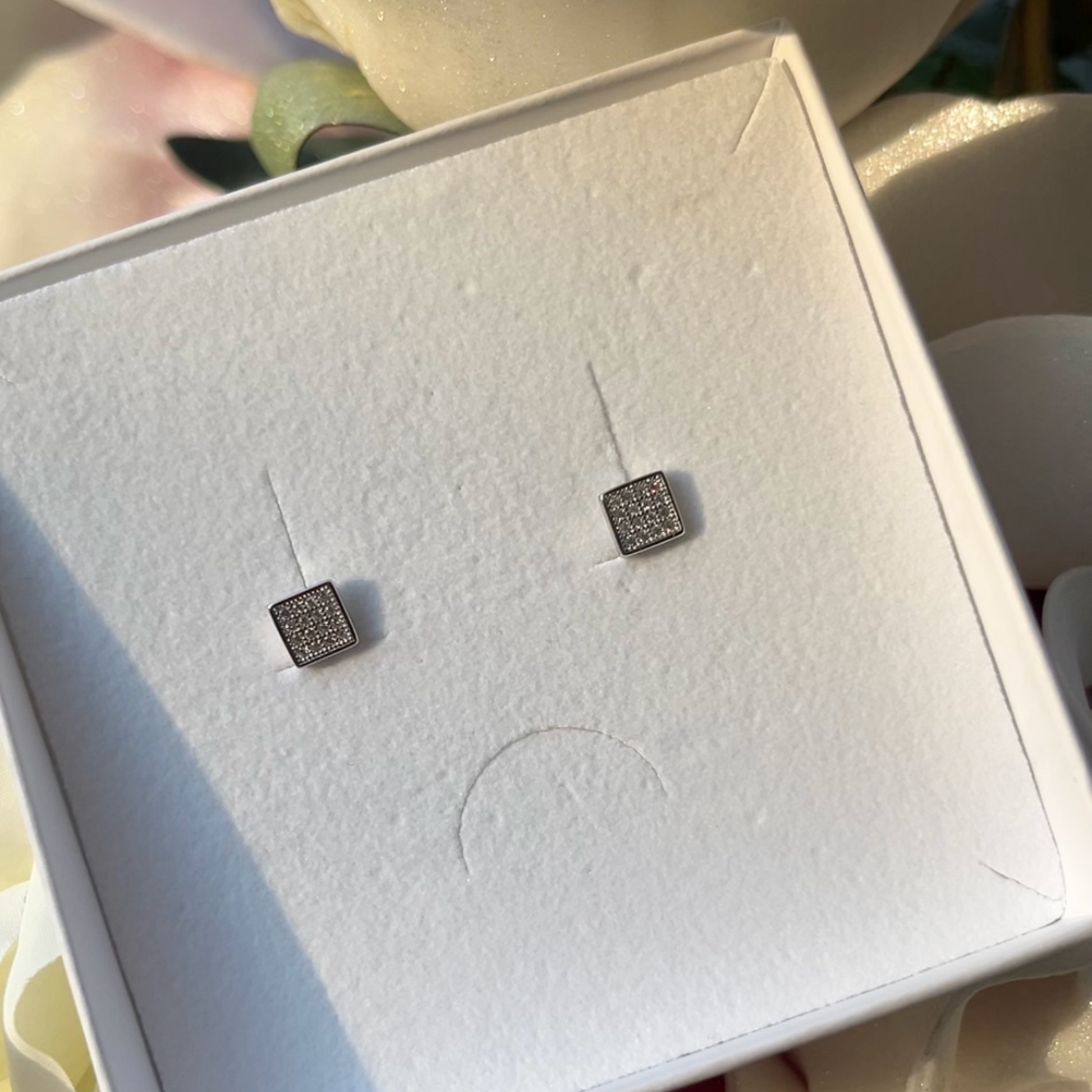 square stud earrings