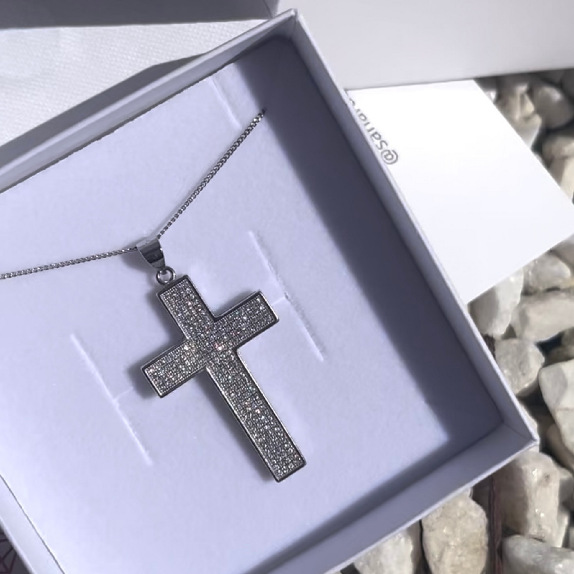 cross necklace cubic zirconia