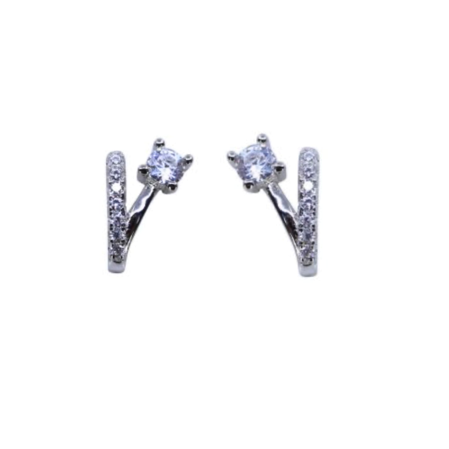 Trailing Stone Stud Earrings