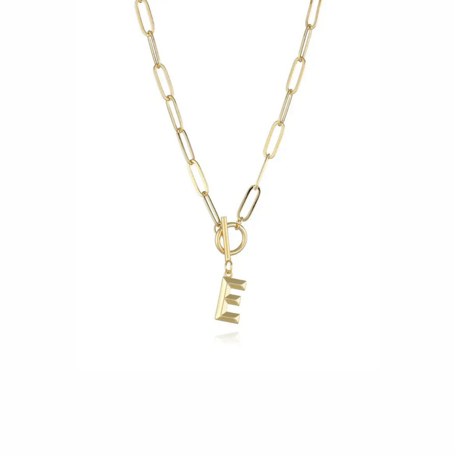 Paperclip Initial Necklace