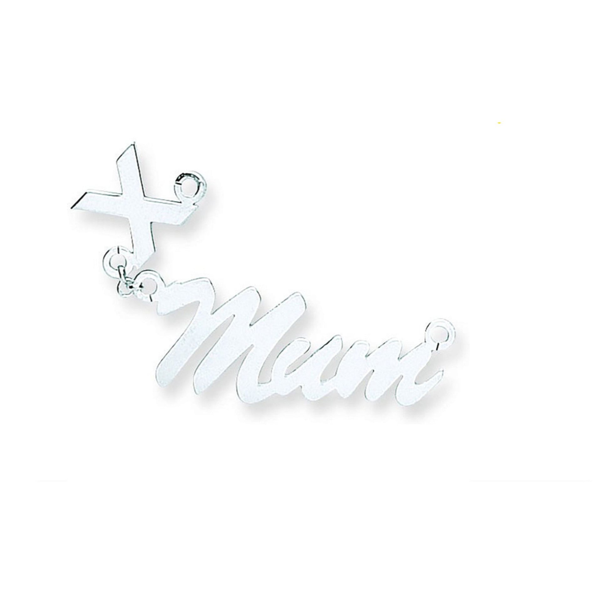 Nameplate necklace silver