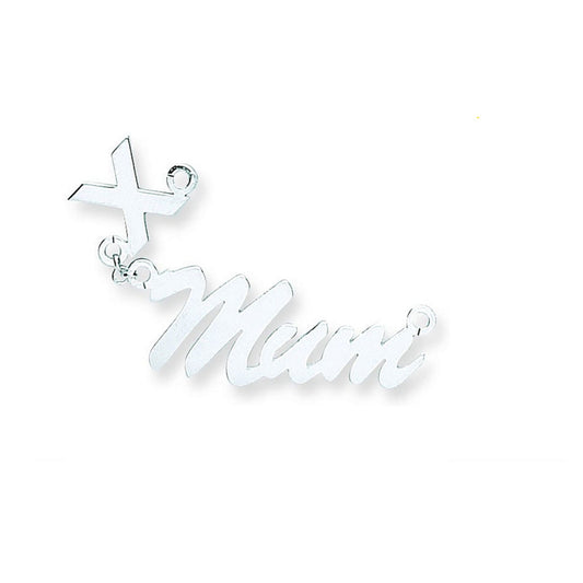 Floating Kiss Nameplate Necklace