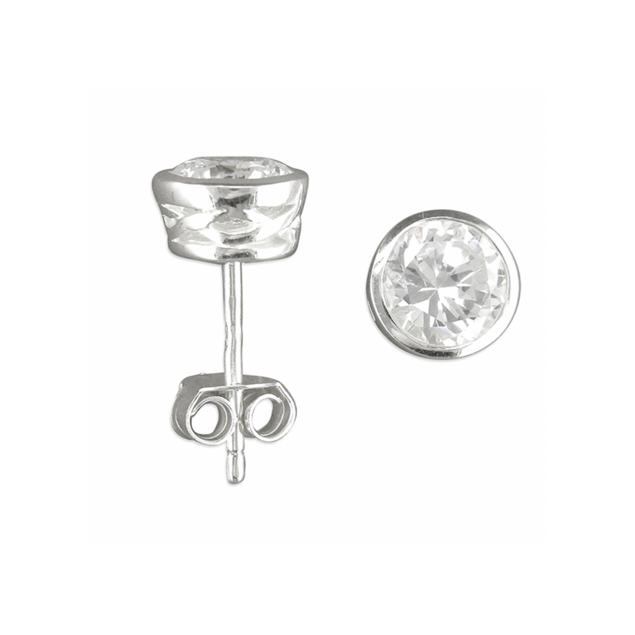 CZ earrings silver