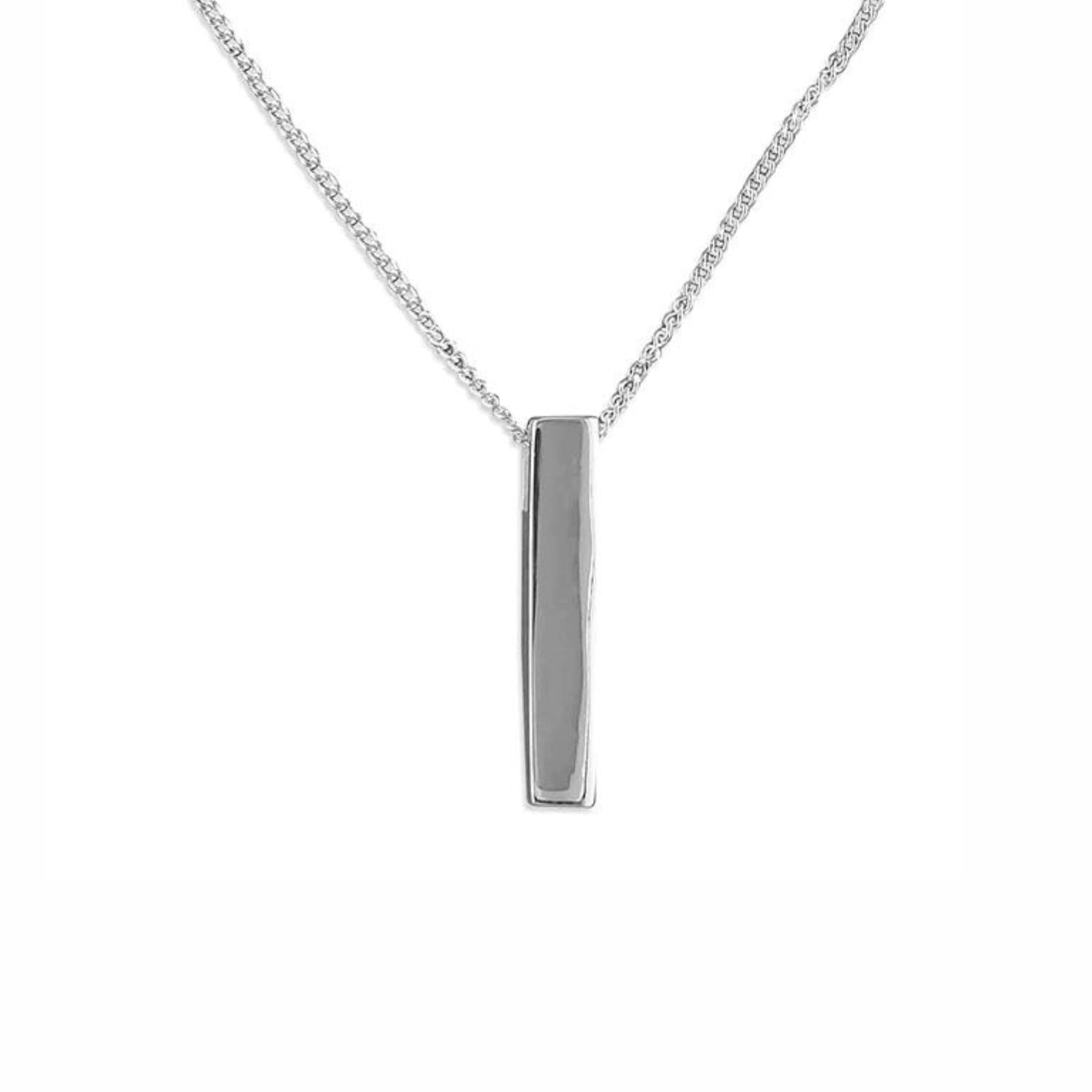 bar necklace sterling silver