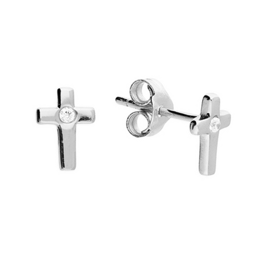 cross stud earrings