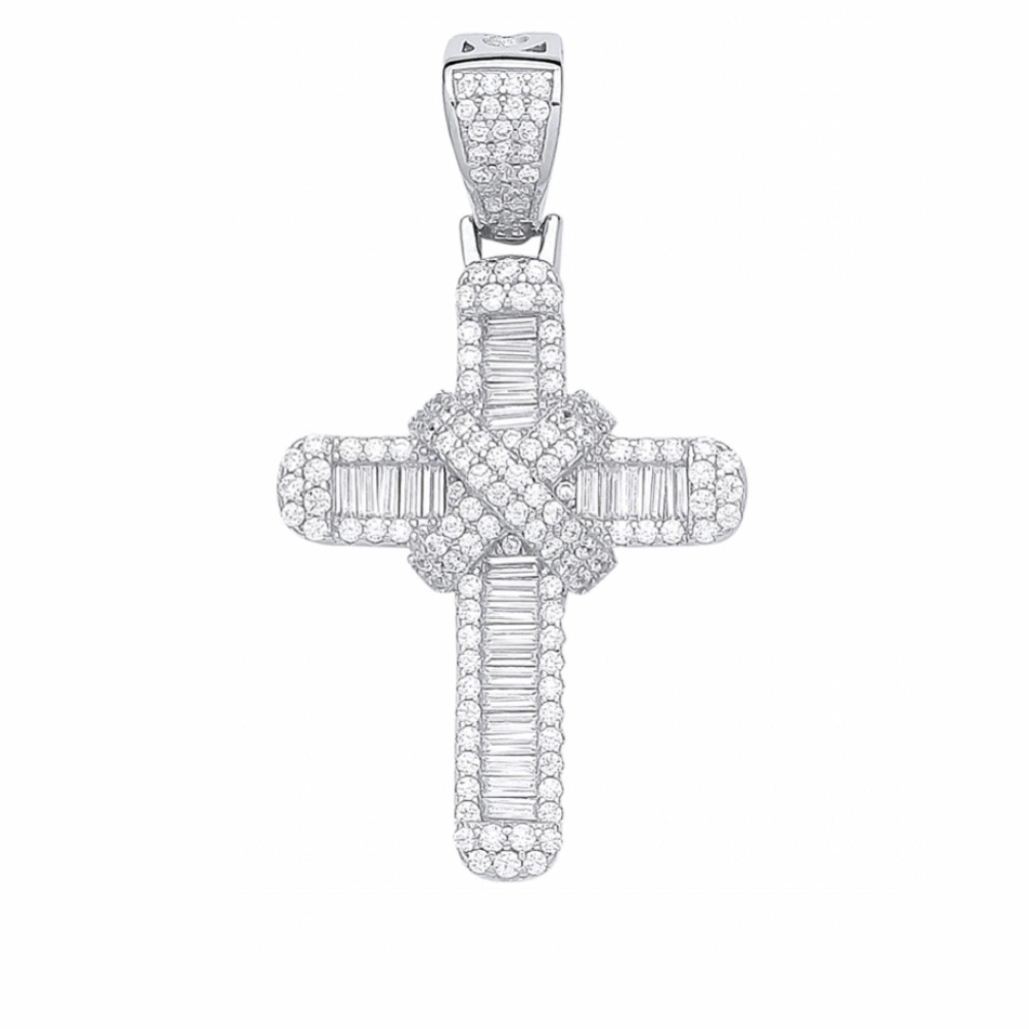 ladies sterling silver cross necklace