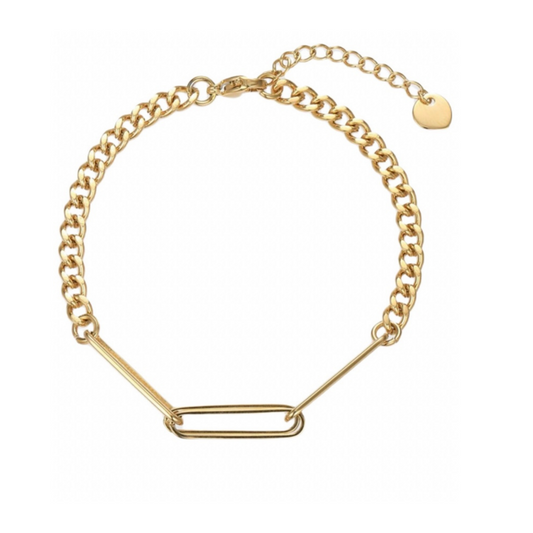 gold link bracelet